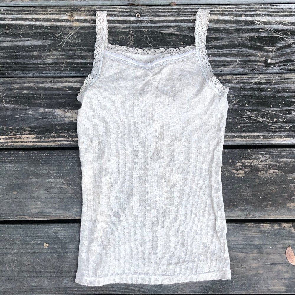 SOLD—Tan/Beige Lace Mossimo Camisole, Built-In Bra